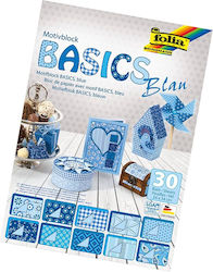 Folia Χαρτόνι Basics Μπλέ Μπλοκ 30 Φύλλων 24x34...