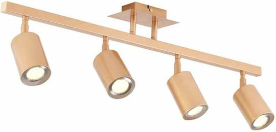 Inlight Spot with 4 Lights and with Socket GU10 in Gold Color