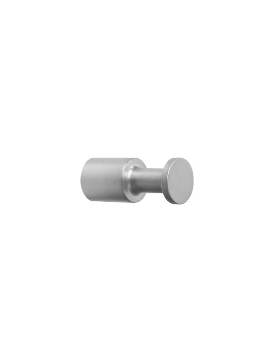 Karag Moderno Άγκιστρο Μπάνιου Μονό με Βίδες ​1.6x1.6cm Ασημί