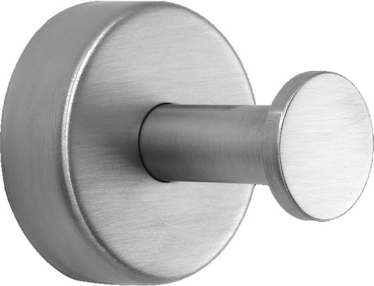 Karag Moderno Άγκιστρο Μπάνιου Μονό με Βίδες ​4.5x4.5cm Ασημί