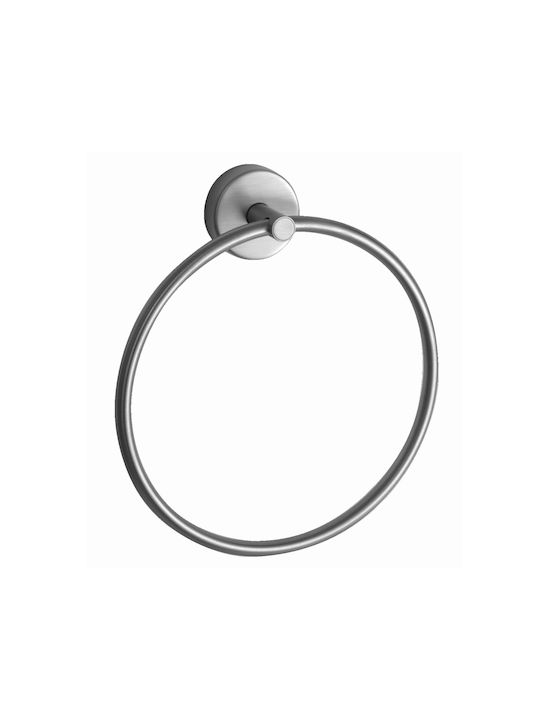 Karag Single Wall-Mounted Bathroom Ring Silver