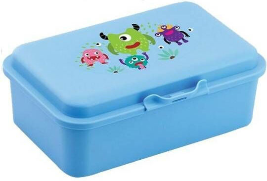 Plastik-Lebensmittelbehälter Blaue Monster 750ml 168x109x62mm Papirus 98391