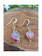 Gold Plated Rose Agate Earrings