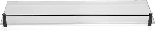 Karag Wall Mounted Bathroom Shelf Glass 40x10x4cm Black