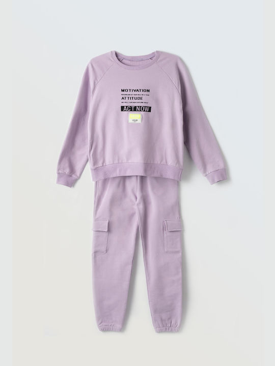 Evita Kids Sweatpants Set lila 2pcs