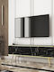 Шкаф за телевизор Дървен Marble + Gold Д135xШ32xВ53см