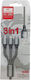 Earldom Imc017 Braided USB to micro USB / Type-C / Lightning 1m Cable Gray (EC-IMC017)