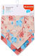 Babyono Jungle Bandana Baby Bibs 100% Cotton Grey for 0 m+ 2 Pieces