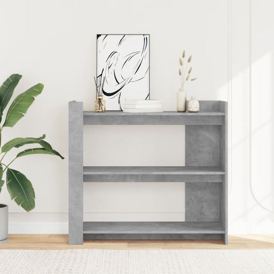 Rectangular Side Table Wooden Gray L100xW35xH90cm.