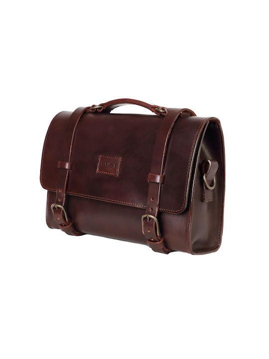 The Dust Company Mod 119 Leather Men's Briefcase Brown