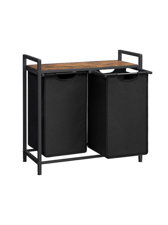 Καλάθι Απλύτων Υφασμάτινο 92lt 73x33x72cm Καφέ