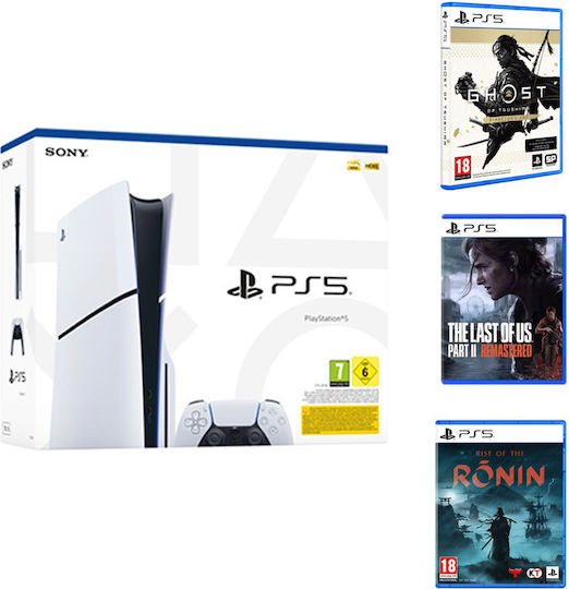 Sony PlayStation 5 Slim 1TB & Ghost Of Tsushima & The Last Of Us Part II & Rise Of The Ronin