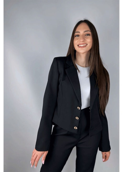 Mezzo Mezzo Femei Negru Set cu Pantaloni