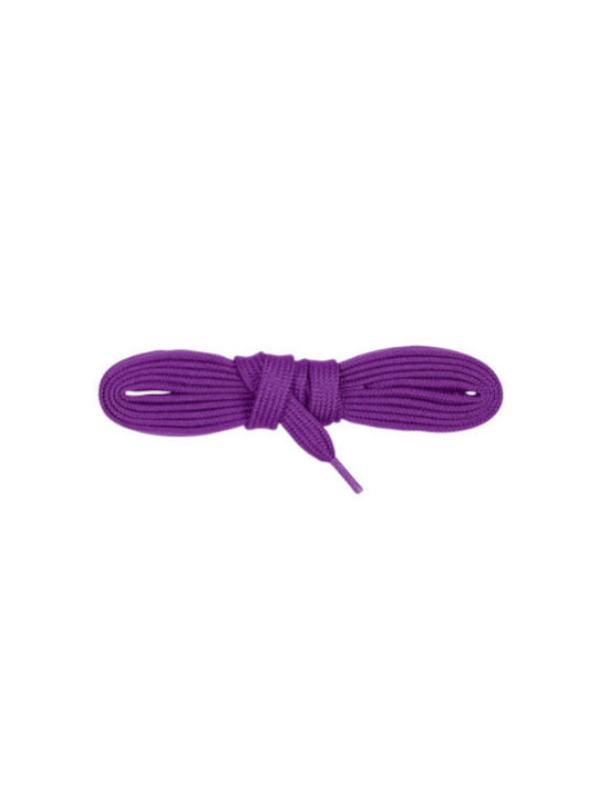Bergal Sneaker Laces Neon Purple 075cm Φωσφοριζε Κορδονια Πλακε 75 Εκατοστα Χρωμα Μοβ Πλάτος 7 Mm Κατασκευασμένο Ανθεκτικό Πολυεστέρα
