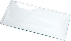 Plate Shallow Rectangular Glass White 8x8cm