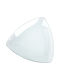 Plate Shallow Triangle Glass White 13x13cm