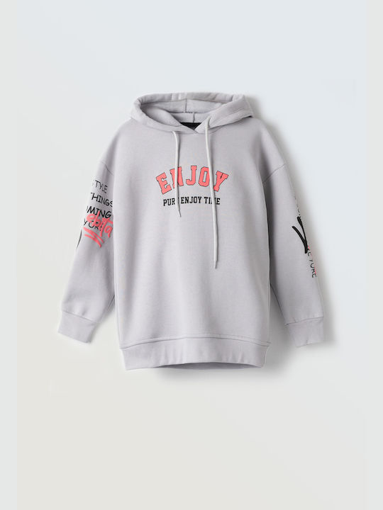 Evita Kids Sweatshirt with Hood Gray