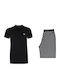 Emporio Armani Men's Summer Pajamas Set Black