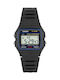 Casio Collection Digital Watch Battery with Black Rubber Strap