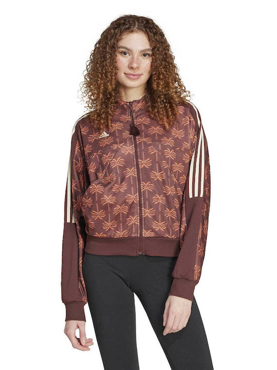 Adidas X Farm Women's Short Lifestyle Jacket for Winter ORANGE IV9762