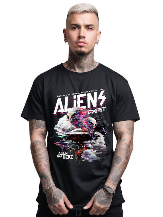 T-shirt Aliens Exist Pop Culture Black