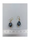 Gold Plated Blue Agate Earrings