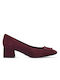 Tamaris Suede Pantofi cu toc cu Curea Burgundy