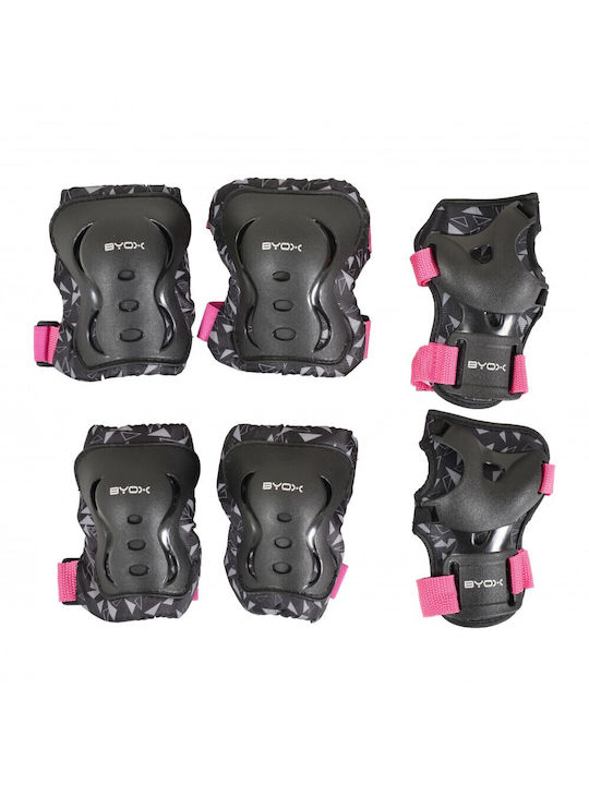 Set de echipament de protecție pentru copii, protecții roz Dazzle M 25-50kg 3800146228903 Moni-111525