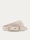 Leather Women's Belt Beige