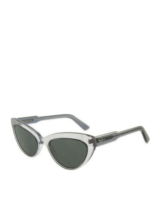 Pepe Jeans Nassau Women's Sunglasses with Gray Plastic Frame and Green Lens PJ7428-946