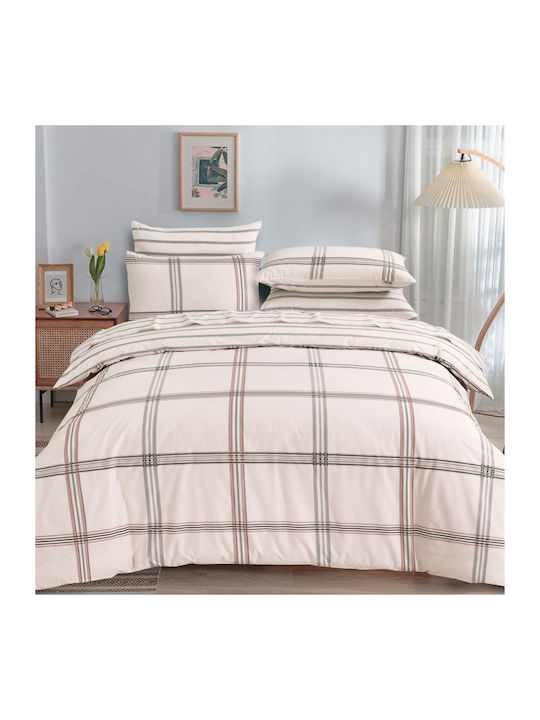 Casa Colori Duvet Cover Cotton Double 200x240 B...