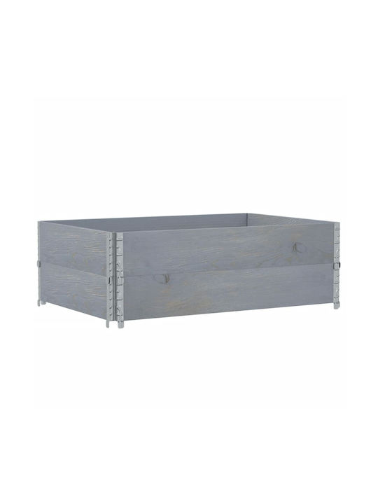 vidaXL Кутия за саксии Дърво Сив 120x80x41см.
