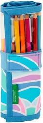 School Pencil Case Filled 27pcs Benetton Blue 70x200 Mm