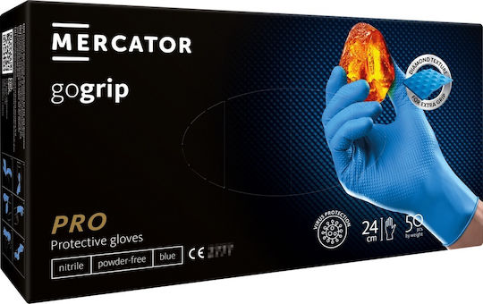 AMiO Gloves for Work Disposable Blue Nitrile 50pcs
