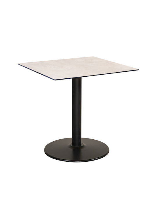 Tisch für kleine Außenbereiche Stabil Beige 80x80x75cm