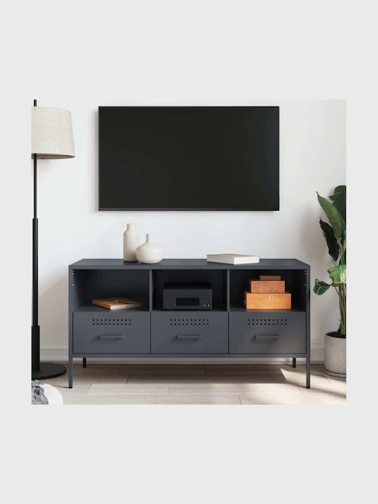 Metallic Anthracite TV Stand L100.5xD39xH50.5cm