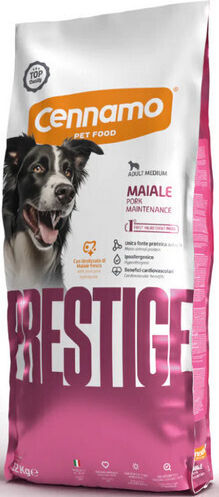 Cennamo Prestige Dog Adult Medium Pork Dry Dog Food Packaging 12kg