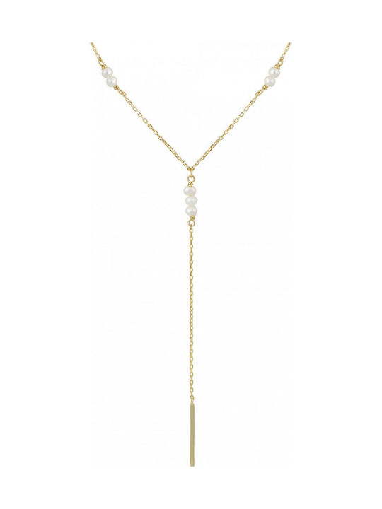 Slevori Halskette Gold Silber 925 Perlen Ask925-0776.g