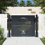 vidaXL Fence Gate in Gray Color 80cm x 1.05m