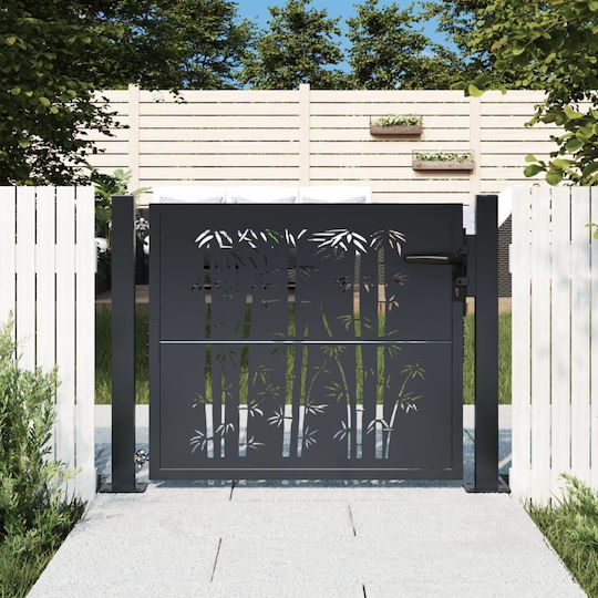 vidaXL Fence Gate from Bamboo in Gray Color 80cm x 1.05m
