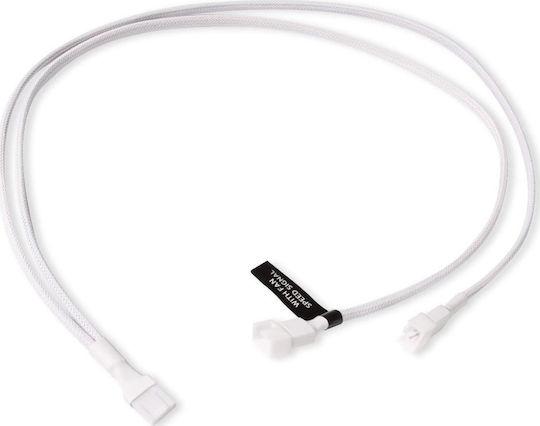 Alphacool Fan Cable Y-splitter 4-pin To 2x 4-pin Pwm 60cm White