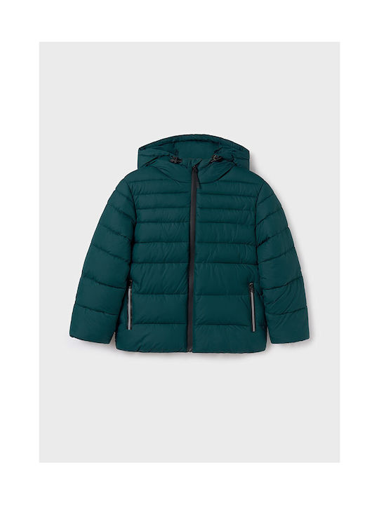 Mayoral Kids Casual Jacket with Hood Green
