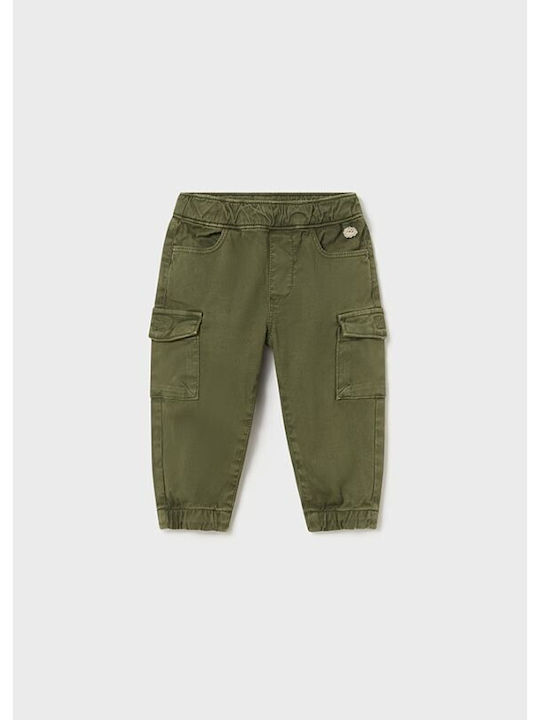 Pantaloni Cargo din Material Textil pentru Copii Verde