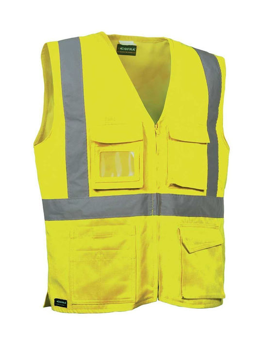 Cofra Seki Men's Safety Vest with Reflective Film Yellow