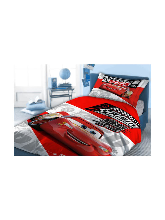 Disney Cars Set Kids Duvet Cover Single with Pillowcase Cotton Pink 160x240cm