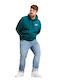 Tape Sweatshirt with Hood Green