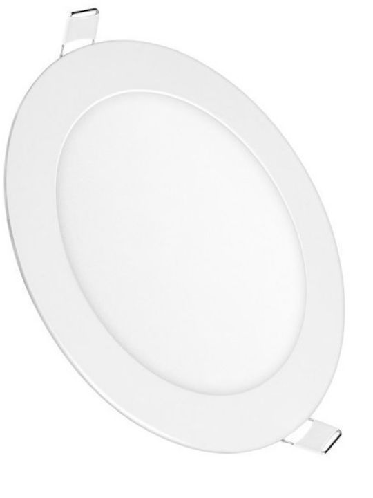 Optonica Στρογγυλό LED Panel 12W με Ψυχρό Λευκό Φως