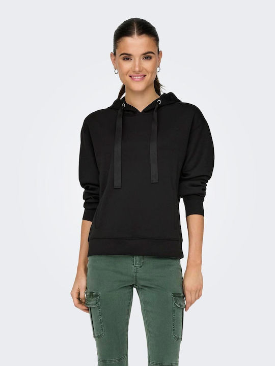 Only Life Women's Hooded Sweatshirt BLACK