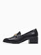 Leather Women's Loafers in Black Color