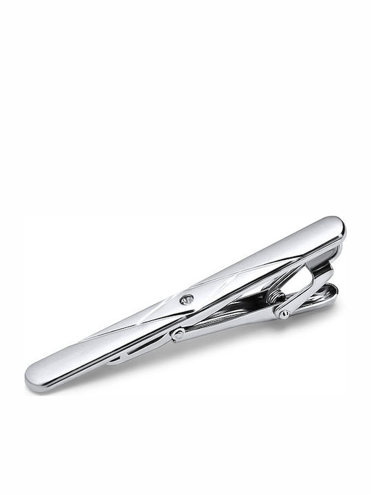 Erika Clips pentru cravată Silver Strass